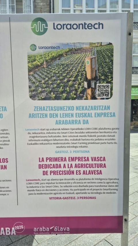 Cartel de Loraontech en Made in Araba.
